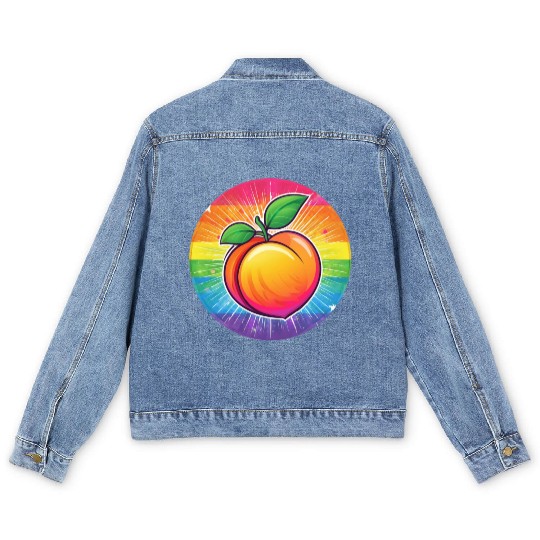 LGBTQ Peach Men's Denim Jackets
