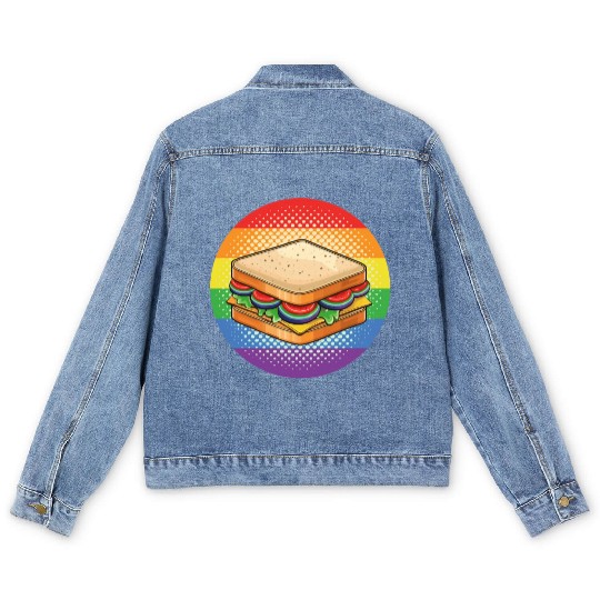 LGBTQ Sandwich Men's Denim Jackets