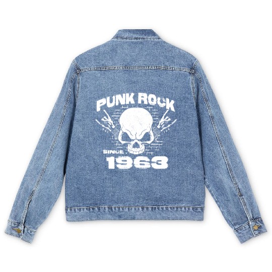 Punk Rock Since 1963 - Skull Rock Hands 61st Men's Denim Jackets