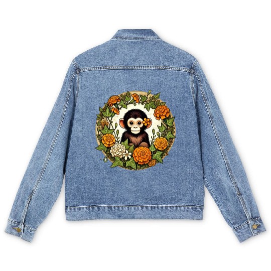 Chimpanzee Men's Denim Jackets