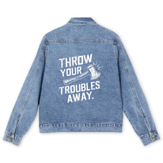 Axe Throwing Enthusiasts Championship Precision Men's Denim Jackets