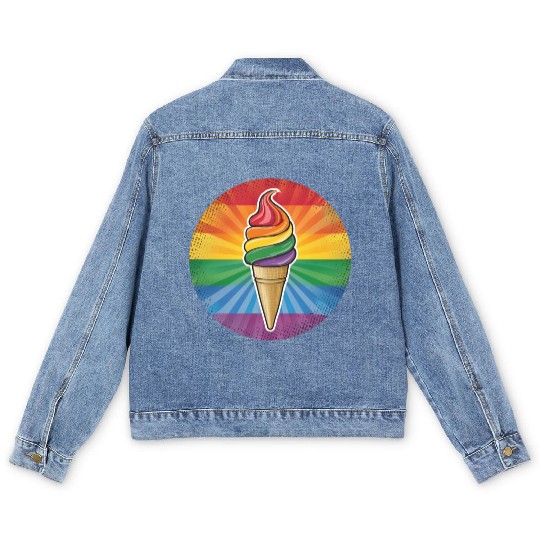 LGBTQ Ice Cream Men's Denim Jackets