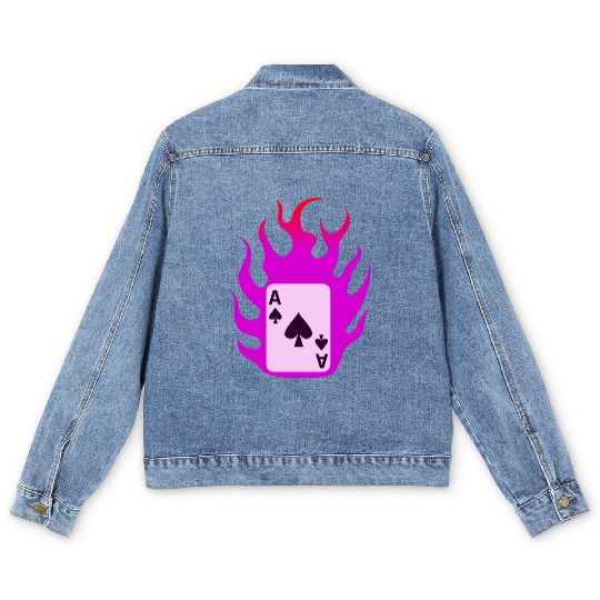 Flaming Card - X-men Men's Denim Jackets