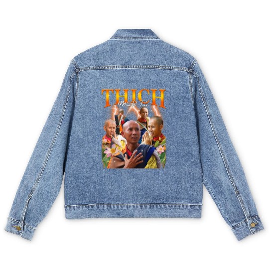 Monk Thich Minh Tue Bootleg Men's Denim Jackets