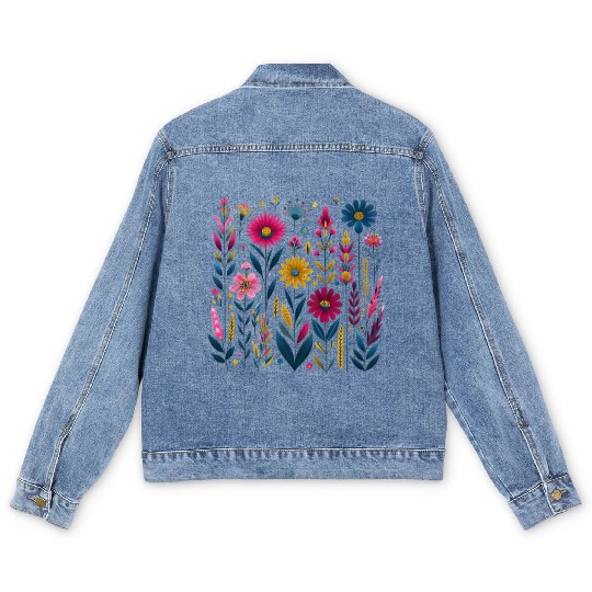 Wildflower Vintage Summer Premium Men's Denim Jackets