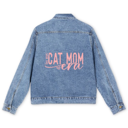 In My Cat Mom Era Pet Lover Men's Denim Jackets