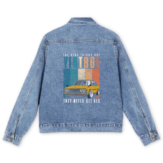 Car Old Muscle Car Year Of Manufacture Men's Denim Jackets