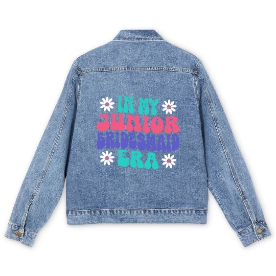 Bride to be Bridegroom In My Junior Bridesmaid Era Men's Denim Jackets