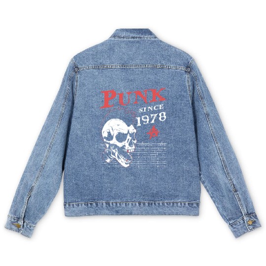 Punk Since 1978, Punks Not Dead, 46 Years Old and Men's Denim Jackets