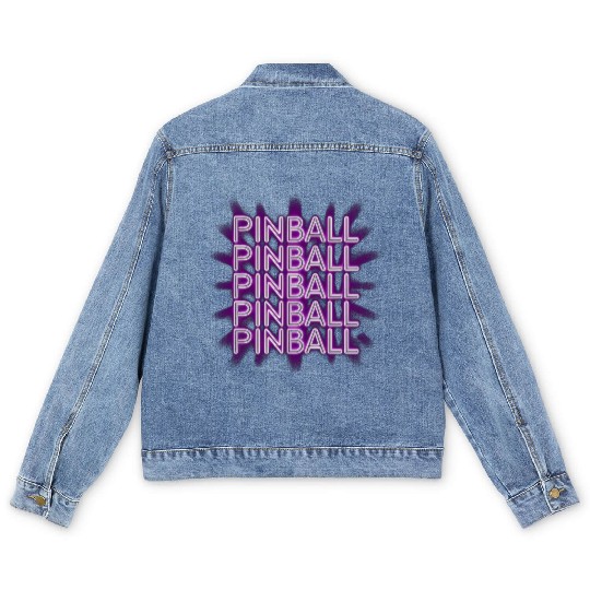Pinball Purple Neon Men's Denim Jackets