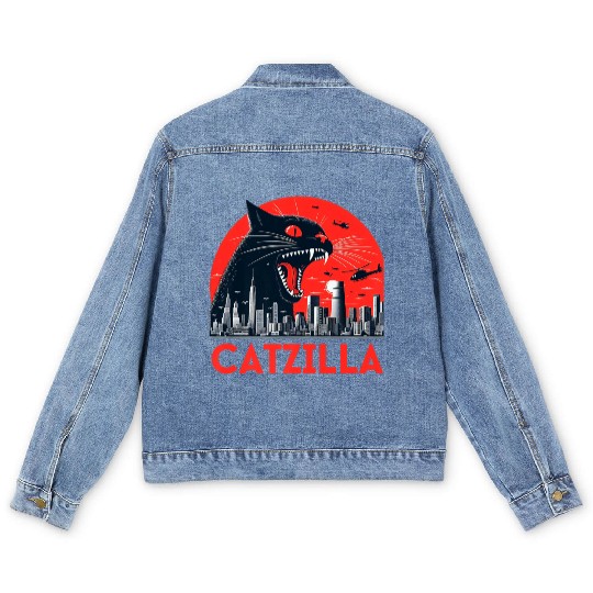 Catzilla Cat Japanese Premium Men's Denim Jackets