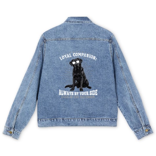 Black Labrador Loyal Companion Labrador Lovers Men's Denim Jackets