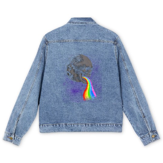 Live Love Lucifer Goth Festival Death Metal Men's Denim Jackets
