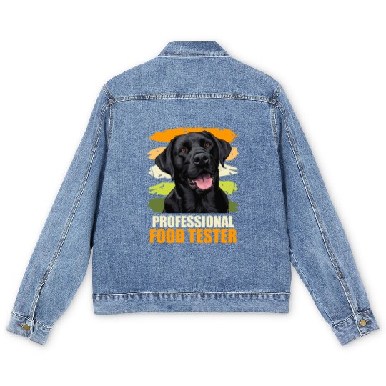 Labrador PROFESSIONELL FOOD TESTER Funny Men's Denim Jackets