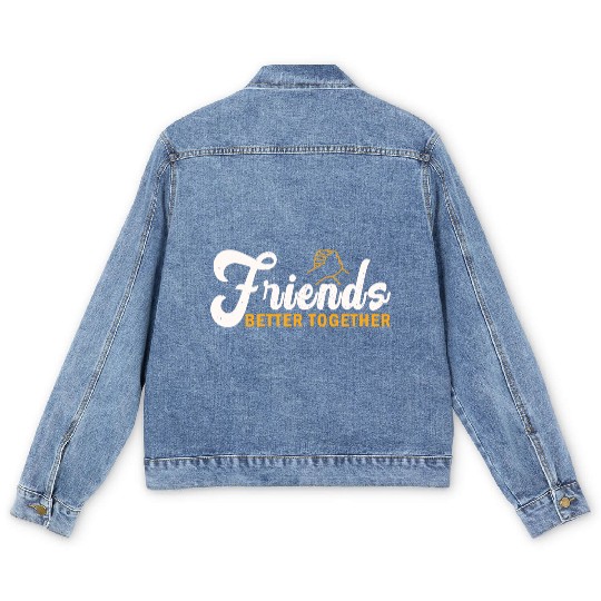 Friends better together Men's Denim Jackets