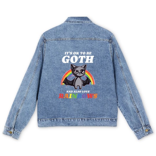 Goth Rock Satan Unicorn Festivals Death Metal Men's Denim Jackets