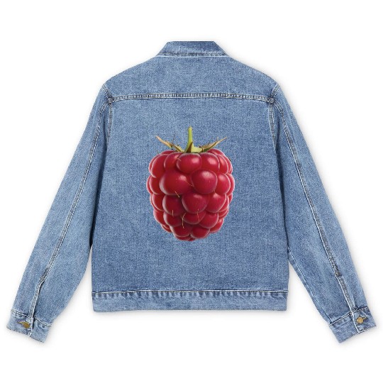 Raspberry Realistic Men's Denim Jackets