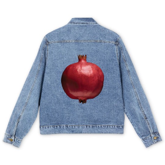 Pomegranate Realistic Men's Denim Jackets