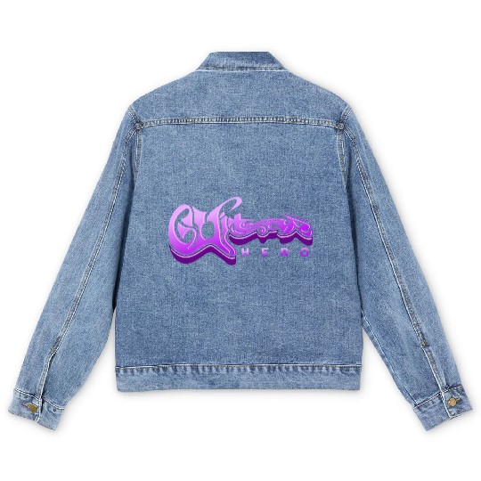 Guitar Hero - Typography Design Men's Denim Jackets