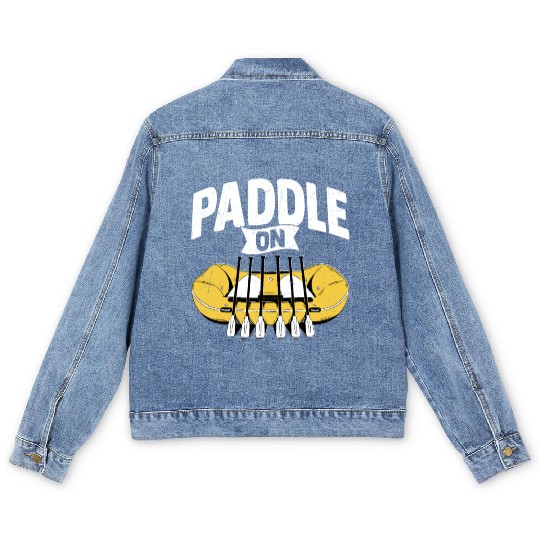 Paddle On Rafting White Water Men's Denim Jackets