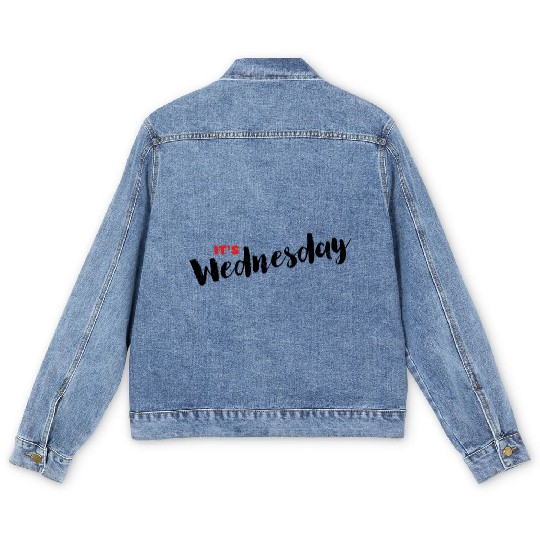 Day Name Men's Denim Jackets for Daily - It's Wednesday