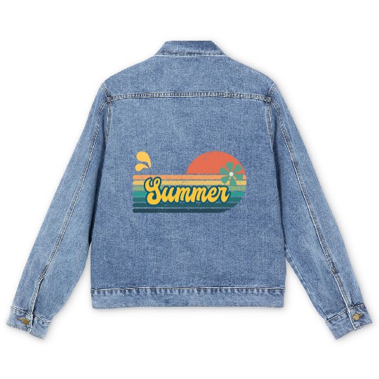 Vintage Aesthetic Graphics Summer Retro Design Men's Denim Jackets