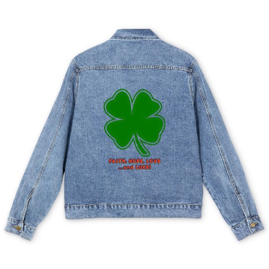Faith, Hope, Love ... and Luck Men's Denim Jackets