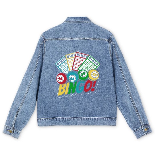 Daubers Professional Caller Bingo Lover Bingo Men's Denim Jackets
