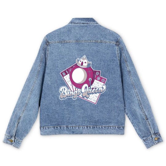 Bingo Queen Professional Caller Daubers Bingo Men's Denim Jackets