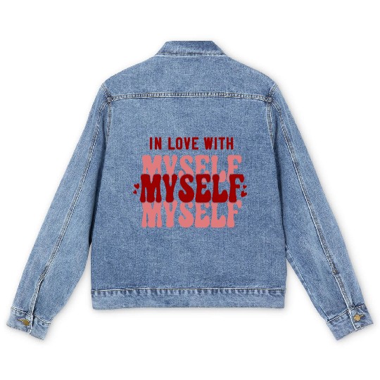 In Love With Myself Anti Valentine Men's Denim Jackets