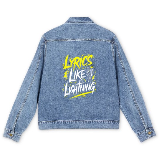 Epic Lyrical Battle of the Titans: Hip Hop Rap Men's Denim Jackets