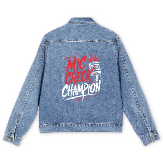 Epic Lyrical Battle of the Titans: Hip Hop Rap Men's Denim Jackets