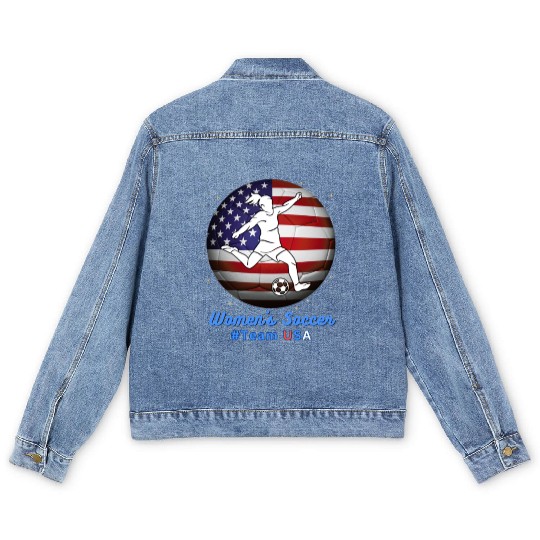 Women's Soccer #Team USA - watch women's sports Men's Denim Jackets