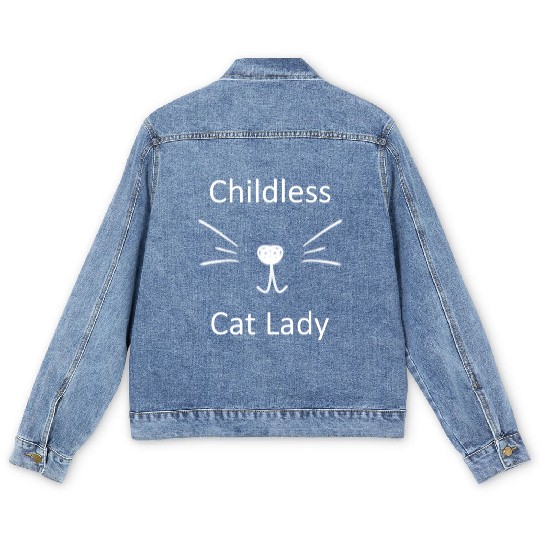 "Childless Cat Lady" Kamala Harris 2024 Men's Denim Jackets