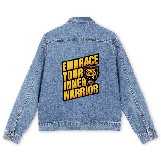 Embrace Your Inner Warrior Men's Denim Jackets