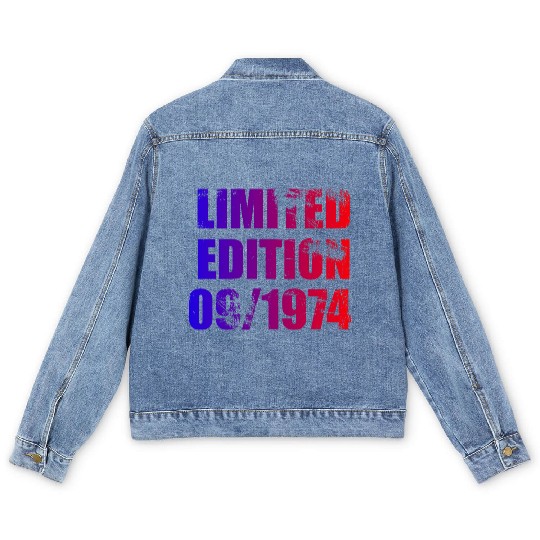 50th birthday Limited Edition 09/1974 Men's Denim Jackets