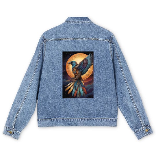 Bird of paradise Men's Denim Jackets
