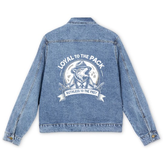 Mobster Gangster Mafia Organized Crime Boss Men's Denim Jackets