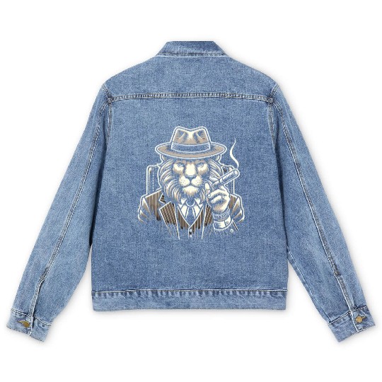 Mobster Gangster Mafia Organized Crime Boss Men's Denim Jackets