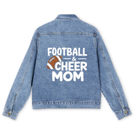 Football Cheer Mom Proud and Loud Men's Denim Jackets