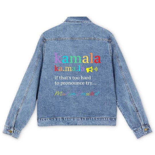 Vote Kamala Removes Nasty Orange Stains detergent Men's Denim Jackets