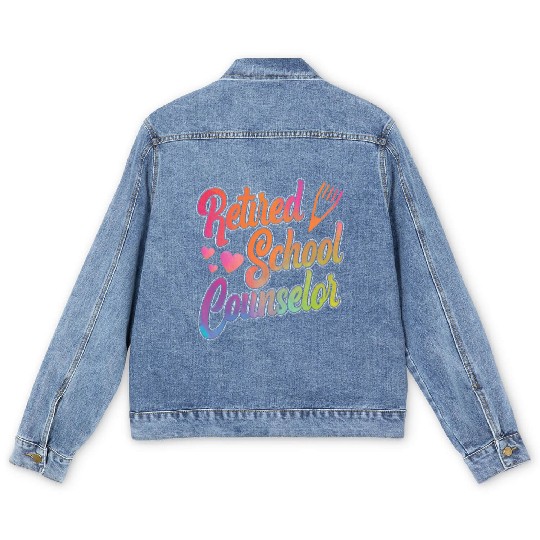 School Counselor Retired Men's Denim Jackets