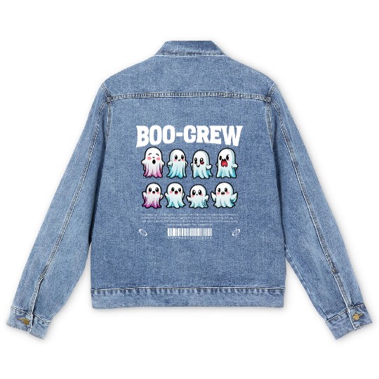 Boo Crew - Halloween Cute Ghost Men's Denim Jackets
