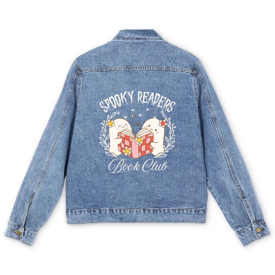 Spooky Readers Book Club -Halloween season Men's Denim Jackets