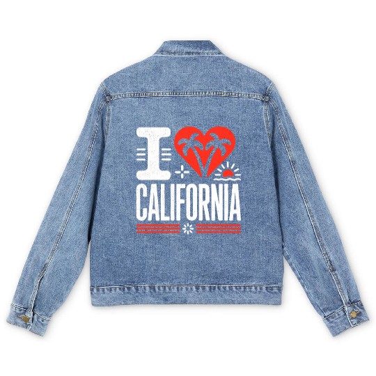 I love California | The Golden State Men's Denim Jackets