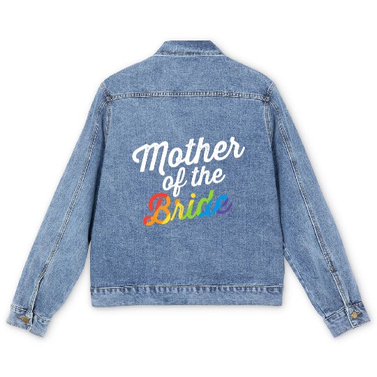 Mother Of The Bride Gay Lesbian Wedding LGBT Same Men's Denim Jackets
