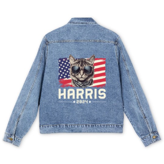 Harris 2024 Kamala Harris For President Men's Denim Jackets
