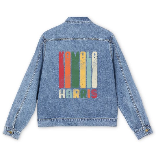 Kamala Harris President USA 2024 Grunge Vintage Co Men's Denim Jackets