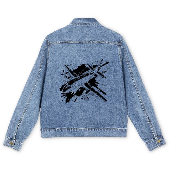 Aircraft Splotch Men's Denim Jackets