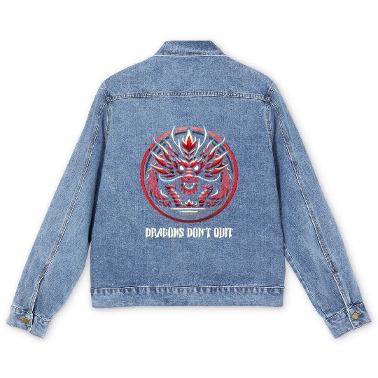 Dragonboat Dragon Boat Racing Dragon Boat Festival Men's Denim Jackets